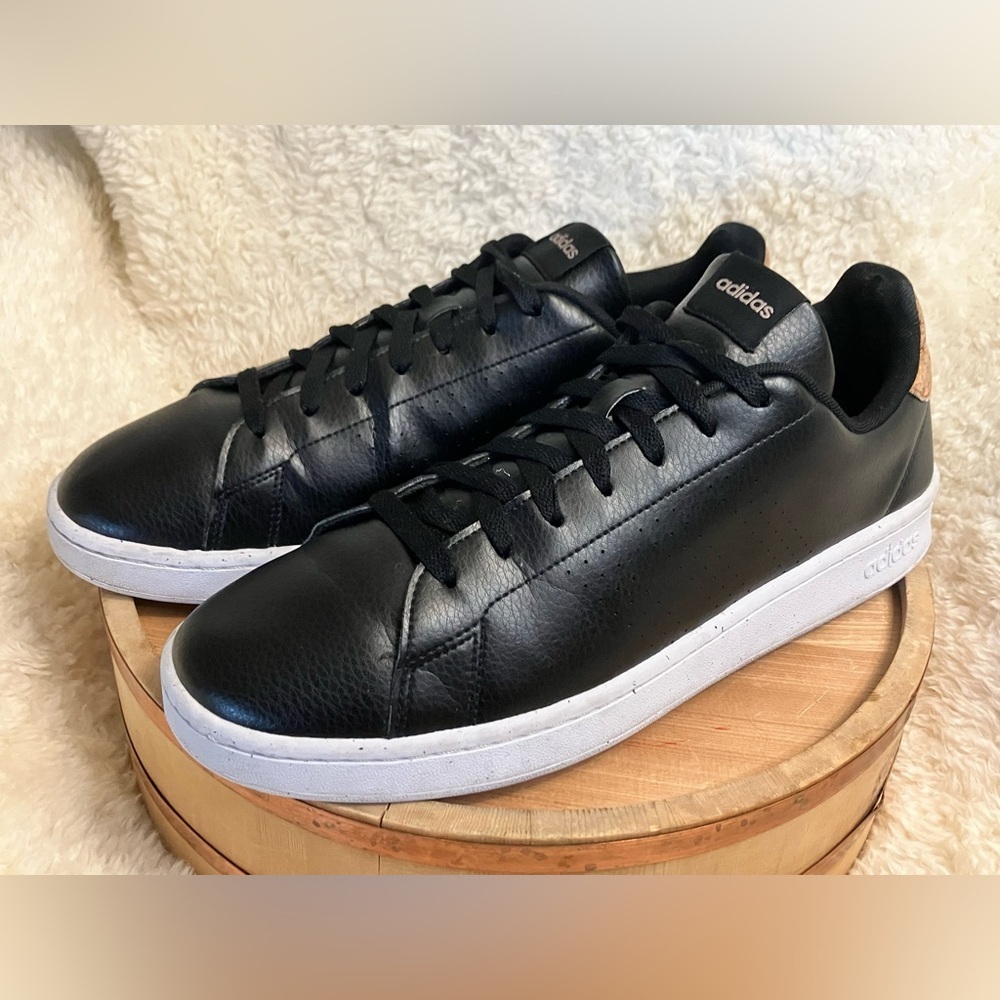 Adidas Lifestyle Court Advantage Cloudfoam Black White Sneakers Low-Top Size 13